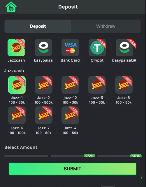 B9 Game Deposit
